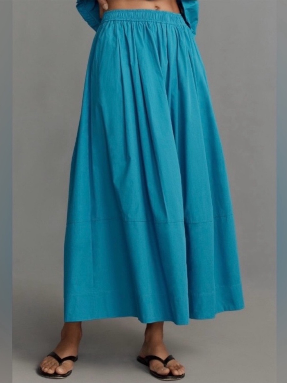 New Anthropologie Maeve poplin turquoise skirt